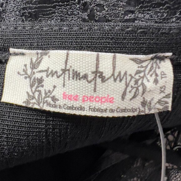 Free People Intimately Black One-Shoulder Lace Mini Cocktail Dress XS NWT - Picture 9 of 11